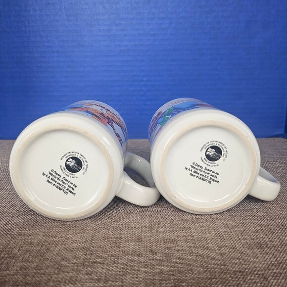 Disney Winnie The Pooh Set of 2 Coffee Mugs Snow Day Time For Play Tigger - Picture 6 of 9